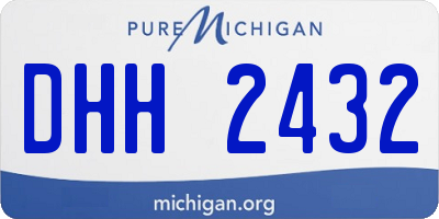 MI license plate DHH2432
