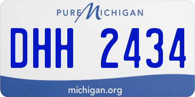 MI license plate DHH2434