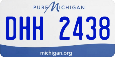 MI license plate DHH2438