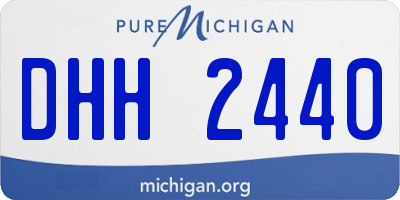 MI license plate DHH2440