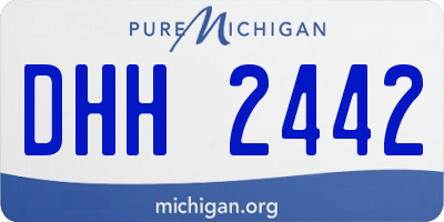 MI license plate DHH2442