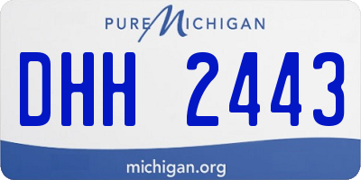 MI license plate DHH2443