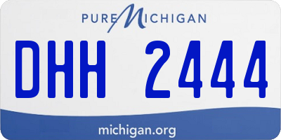 MI license plate DHH2444