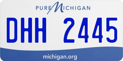 MI license plate DHH2445