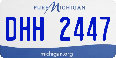 MI license plate DHH2447