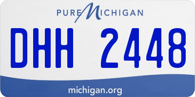 MI license plate DHH2448
