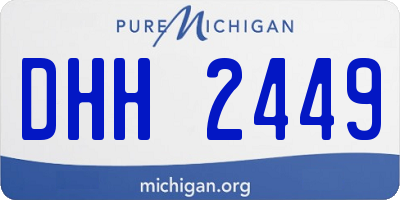 MI license plate DHH2449