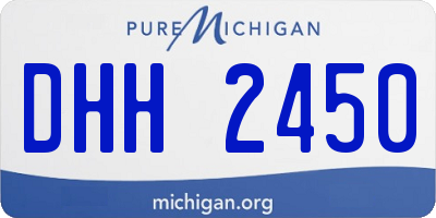 MI license plate DHH2450
