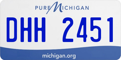 MI license plate DHH2451