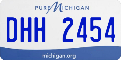 MI license plate DHH2454