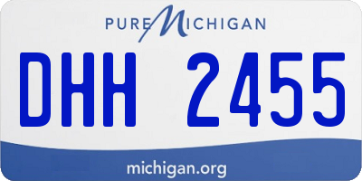 MI license plate DHH2455