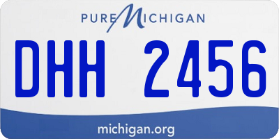 MI license plate DHH2456