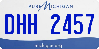 MI license plate DHH2457