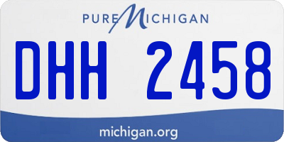 MI license plate DHH2458