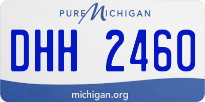 MI license plate DHH2460