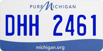 MI license plate DHH2461