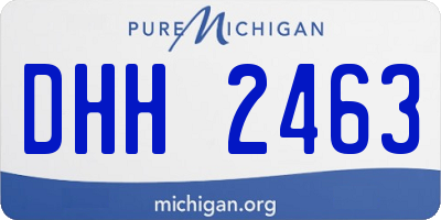 MI license plate DHH2463