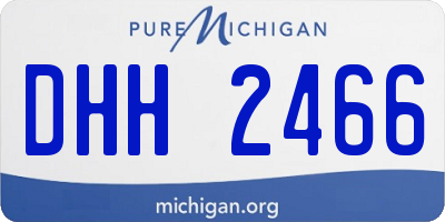 MI license plate DHH2466