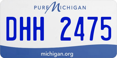 MI license plate DHH2475
