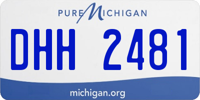 MI license plate DHH2481