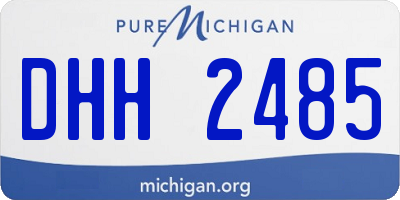 MI license plate DHH2485