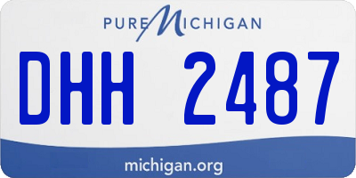 MI license plate DHH2487