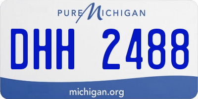 MI license plate DHH2488