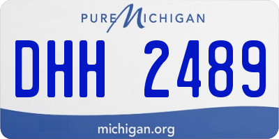 MI license plate DHH2489