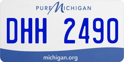 MI license plate DHH2490