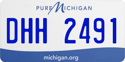 MI license plate DHH2491