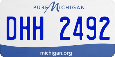 MI license plate DHH2492