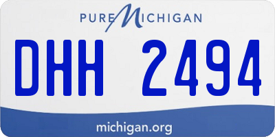 MI license plate DHH2494