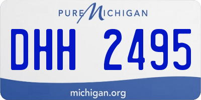 MI license plate DHH2495