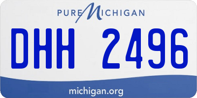 MI license plate DHH2496