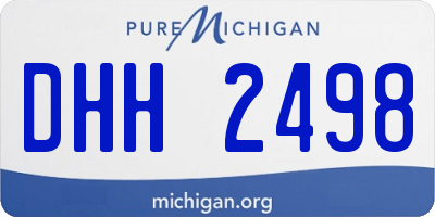 MI license plate DHH2498
