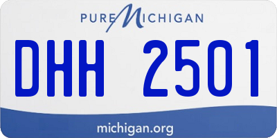 MI license plate DHH2501