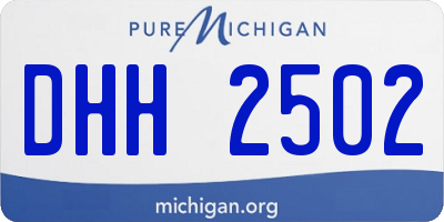 MI license plate DHH2502