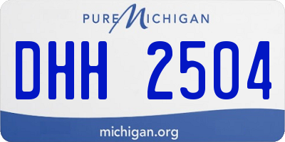 MI license plate DHH2504