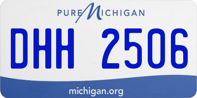 MI license plate DHH2506