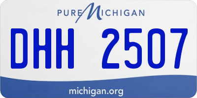 MI license plate DHH2507