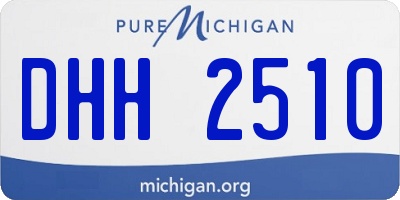 MI license plate DHH2510