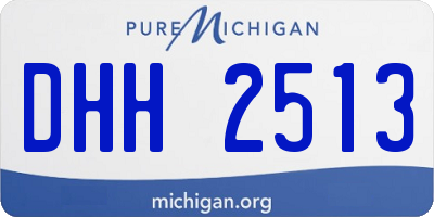 MI license plate DHH2513