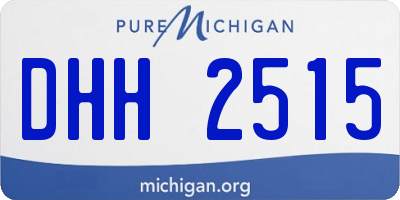 MI license plate DHH2515