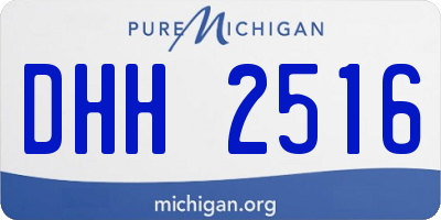 MI license plate DHH2516
