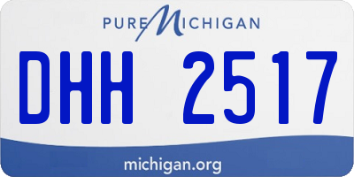 MI license plate DHH2517