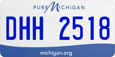 MI license plate DHH2518