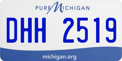 MI license plate DHH2519