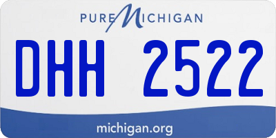 MI license plate DHH2522