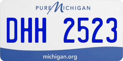 MI license plate DHH2523