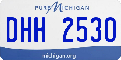 MI license plate DHH2530